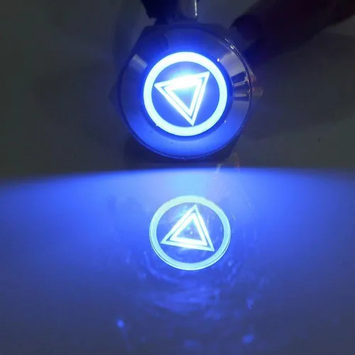 Vista 4 de ESUPPORT Interruptor de palanca de metal de advertencia de peligro de La luz azul del LED cambia el cable del enchufe del zócalo del vehículo 62.3