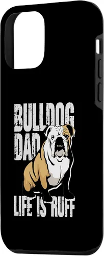 Vista 2 de iPhone 12 mini Bulldog Dad Life Is Ruff Funda propietaria de Bulldog Inglés