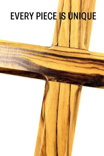 Vista 5 de Cruz de pared de madera de olivo de Zuluf de Belén 12 cm Hecha a mano, decoración cristiana y católica, regalo navideño para colgar en la pared