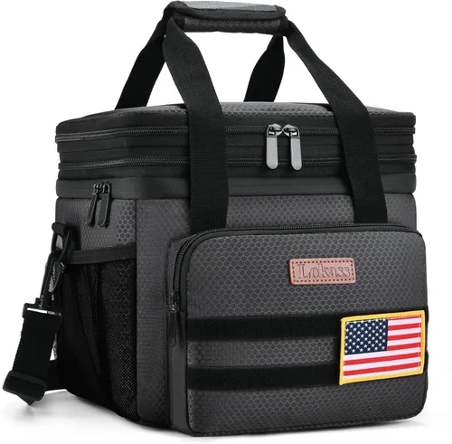Vista 24 de Lonchera y bolsa de almuerzo para mujeres y hombres, lonchera grande aislada para adultos, a prueba de fugas, bolsa enfriadora para el trabajo