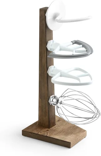 Vista 9 de Soportes de Madera para Accesorios de Batidora de Pie, Compatible con Accesorios de Mezcladora KitchenAid, Organizador de Accesorios de Cocina