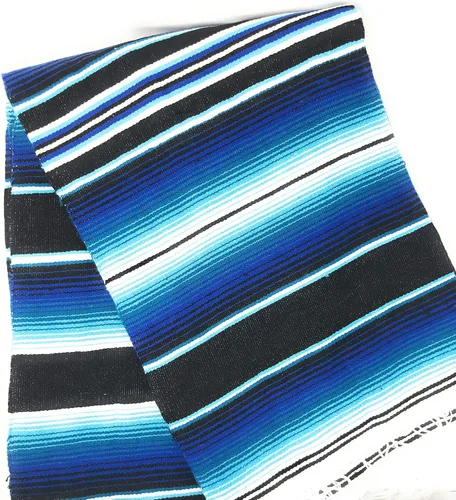 Vista 6 de Auténtica manta de sarape mexicana de gran tamaño (7' x 5' sarape)