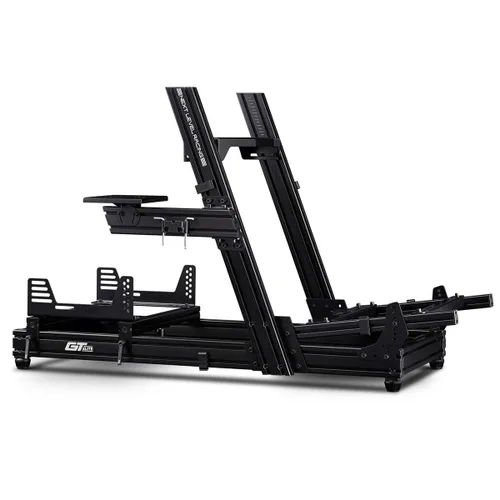 Vista 2 de Next Level Racing GTElite Racing Simulator Cockpit- Wheel Plate Edition (NLR-E022) & Elite Freestanding Single Monitor Stand Carbon Grey (NLR-E005)