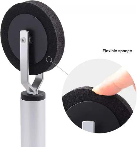Vista 2 de NEWISHTOOL - Herramienta de aplicación de vinilo con rodillo de esponja de 0.472 in Slim Edge, Single Wheel, Aluminum Handle, Soft Foam Seam Roll