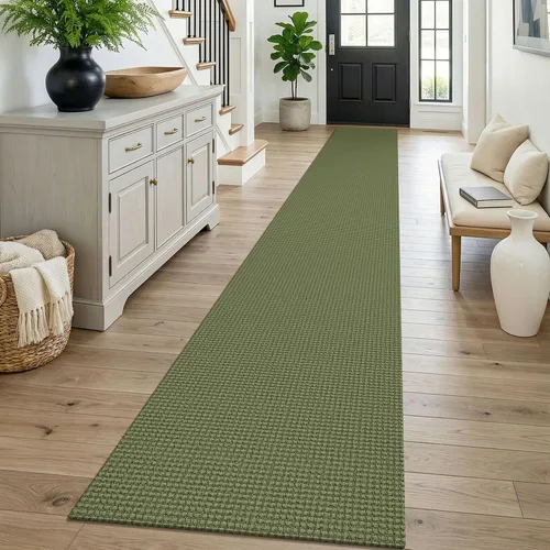 Vista 172 de KOZYFLY - Tapete para puerta de interior, lavable, pequeña, antideslizante, con respaldo de goma, felpudo de algodón para el hogar, color negro