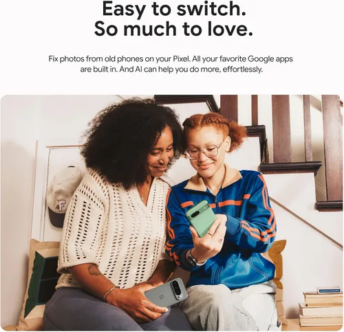 Vista 8 de Google Pixel 9 - Teléfono inteligente Android desbloqueado, batería de 24 horas, cámara avanzada y pantalla Actua de 6.3 pulgadas, obsidiana, 256 GB