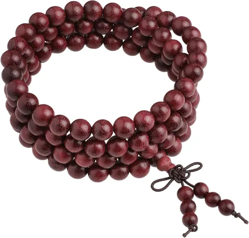 Vista 8 de SUNYIK 8mm Wooden 108 Tibetan Buddhist Prayer Beads Mala Bracelet