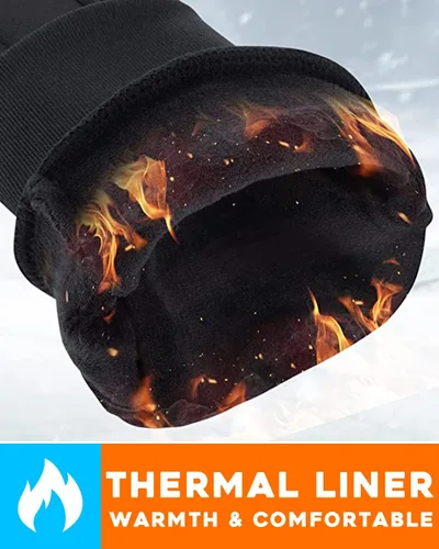 Vista 5 de Guantes de invierno para mujeres y hombres guantes térmicos para correr con forro fino para pantalla táctil guantes ligeros para caminar