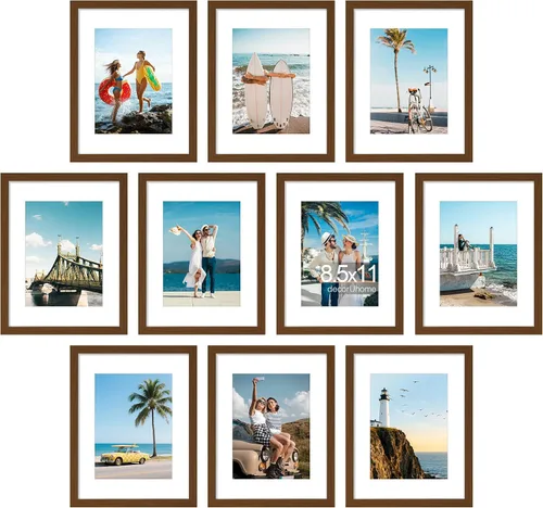 Vista 18 de decorUhome Paquete de 10 marcos de fotos de 4 x 6 pulgadas, decoración de Dorado