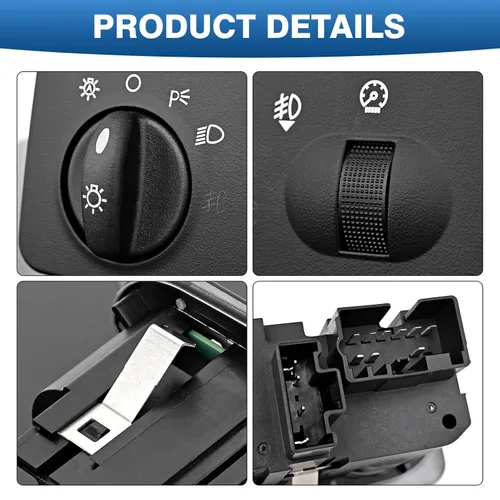 Vista 7 de Interruptor de faros compatible con Ford F250 F350 F450 F550 Super Duty 2002 2003 2004, diseño de 9+4 pines para camiones con faro delantero