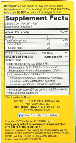 Vista 7 de Renew Life Ultimate Flora - Probiótico Ultimate Care para adultos, 200 mil millones, 7 paquetes (el paquete puede variar)