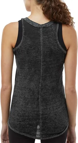 Vista 2 de Threadrock Camiseta sin mangas con diseño de bandera Burnout de Honor Respect para mujer