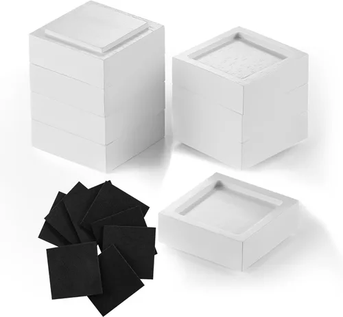 Vista 9 de Elevadores de cama (juego de 8) elevadores de muebles de 1 pulgada, 2 o 3 pulgadas, elevadores de madera natural maciza para cama, muebles, mesa