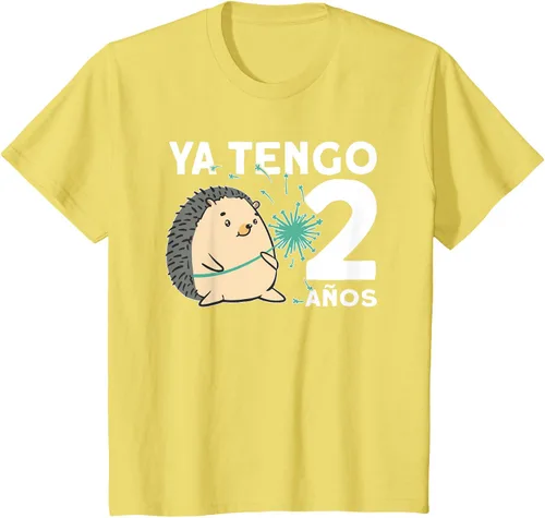 Vista 4 de Niños Niños 2 Cumpleaños erizo Ya tengo 2 años Camiseta