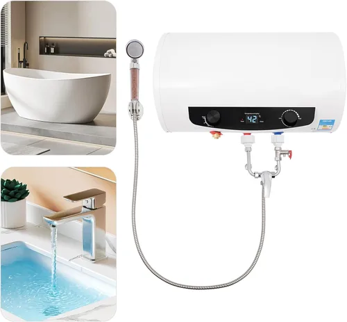 Vista 3 de PIAOCAIYIN - Calentador de agua para ducha, calentador de agua eléctrico de 110 V 1500 W, calentador de agua eléctrico de 50 L, colgado