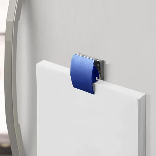 Vista 4 de Clips magnéticos extra fuertes para refrigerador y más, color azul grande, paquete de 3