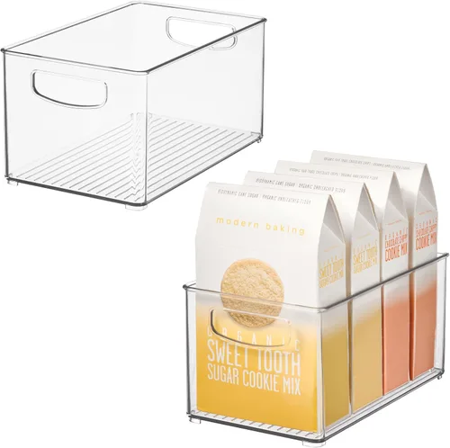 Vista 10 de iDesign - Contenedor apilable de plástico transparente, organizadores de cocina y almacenamiento para refrigerador y despensa Organizadores