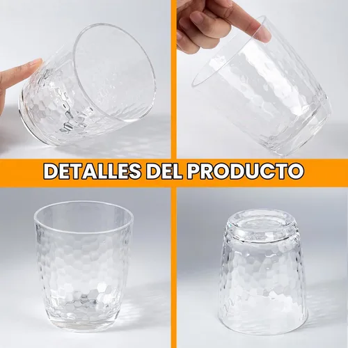 Vista 3 de KOXIN-KARLU Vasos acrílicos de plástico de 15 onzas, juego de 6 vasos transparentes