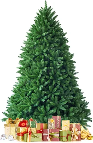 Vista 14 de HAPPYGRILL Árbol de Navidad artificial de 4 pies, árbol de Navidad sin Verde