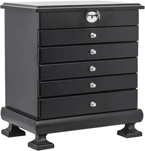 Vista 2 de Joyero de madera de 6 capas organizador de madera 6 capas con 5 cajones organizador de joyas