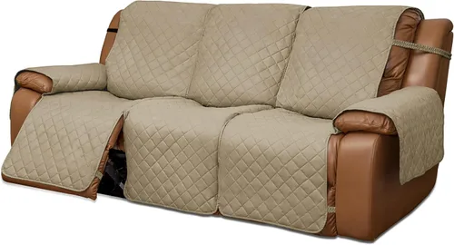 Vista 26 de Easy-Going Funda para Loveseat Reclinable de Gran Tamaño, Funda de Sofá Reversible para Reclinable Doble, Funda de Sofá Dividida para Cada Asiento