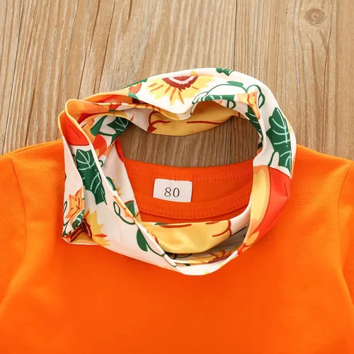 Vista 4 de Magic Park Toddler Baby Girl Thanksgiving Outfits Kids Girls Thanksgiving Pumpkin Clothes