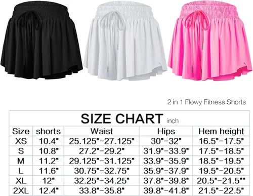 Vista 2 de Leftear Pantalones cortos fluidos para mujer, gimnasio, yoga, entrenamiento, correr, tenis, faldas de elastano, ropa linda, casual, verano, paquete