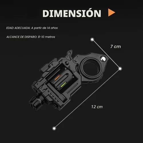 Vista 4 de Juguetes de Metal para Girar para Adultos Pistola: Fidget Spinner Juguetes de Girar Geniales para Hombres Anillo de Spinner para Alivio del Estrés