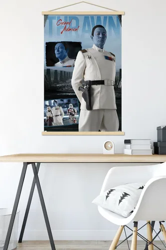 Vista 5 de Trends International Star Wars: Ahsoka - Póster de pared de gran almirante Thrawn, 22.37 x 34.00 pulgadas, paquete de impresión premium y colgador