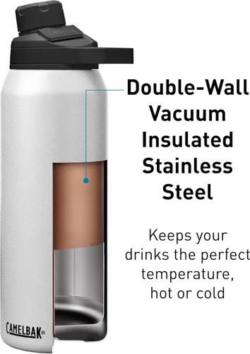 Vista 4 de CamelBak Botella de agua de acero inoxidable aislada al vacío Chute Mag Blanco