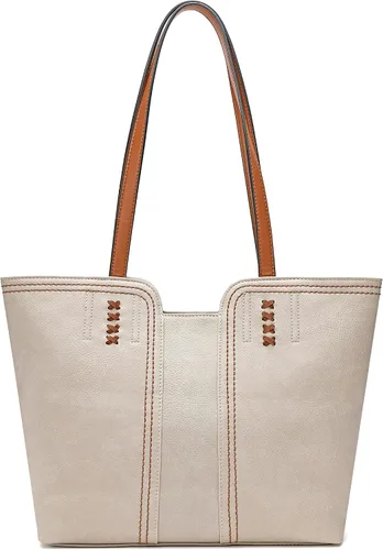 Vista 21 de Montana West Bolso Tote para Mujeres con Asa Superior Bolso de Mano Satchel Ámbar marrón