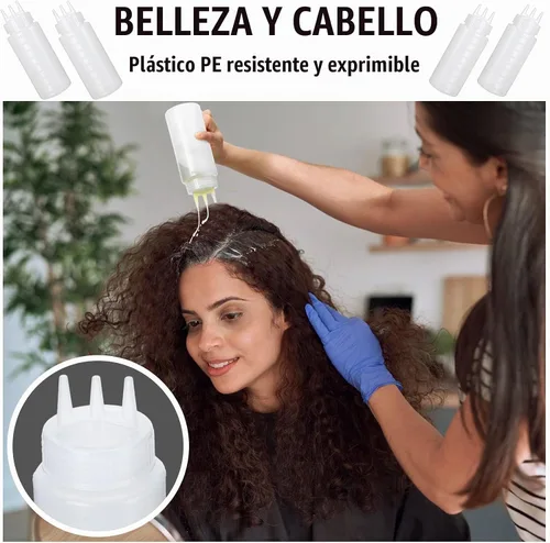 Vista 7 de Dingion 8 botellas exprimibles de 3 agujeros de 16 onzas, botellas de plástico para condimentos, recipientes para aderezo de ensalada para salsa