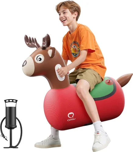 Vista 14 de QPAU - Juguete inflable de tolva hinchable, 1 paquete con bomba de mano Toro