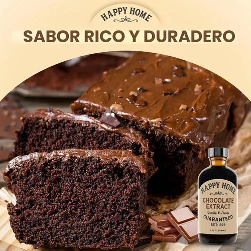 Vista 5 de Happy Home Sabor de chocolate natural prémium - Certificado Kosher, 4 onzas.