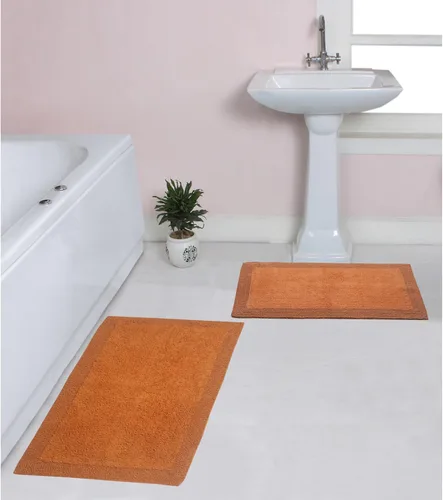 Vista 27 de Home Weavers Luxury Collection 100% Cotton Reversible Bathroom Rugs Set, Washable Rug, Soft Cotton Extra Soft and Absorbent Bath Rug, Kitchen Mat, 2