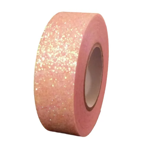 Vista 4 de Syntego Cinta Washi con purpurina decorativa para manualidades, autoadhesiva, con purpurina (oro rosa oscuro)