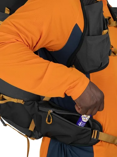 Vista 15 de Osprey Talon Velocity 30L Mochila de senderismo para hombre, gris, talla S Carbón oscuro/Amarillo Tumbleweed