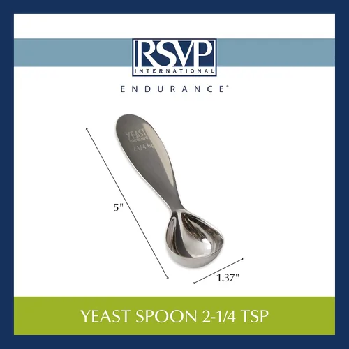 Vista 6 de RSVP International Endurance Kitchen Collection - Herramientas de medición, aptas para lavavajillas, levadura, 2.25 cucharaditas, acero inoxidable
