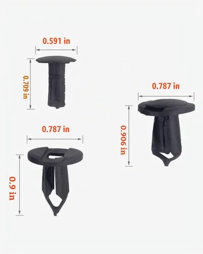 Vista 3 de Lantee Clips de coche – 10 piezas universales de nailon plástico remache clips de sujeción de 0.315 in