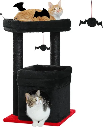 Vista 19 de PEQULTI Árbol para Gatos Torre de Gatos para Gatos Grandes con Postes de Rascar Cubiertos de Sisal y Reposo Extra Grande para Gatos
