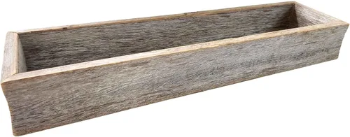 Vista 9 de Rockin' Wood Caja de madera rústica para centro de mesa fabricada en los Estados Unidos con madera de granero recuperada real, centro de mesa