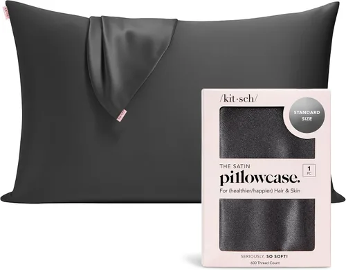 Vista 26 de Kitsch Funda de almohada de satén con cremallera, tamaño estándar, Aura