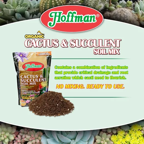 Vista 6 de Hoffman 10410 - Mezcla de suelo orgánico para cactus y suculentas, 10 cuartos