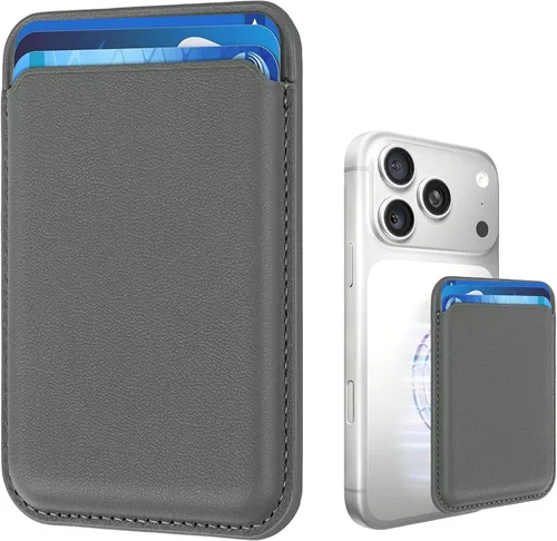 Vista 29 de Tarjetero magnético más fuerte de piel RFID para iPhone 16 Series, accesorios Mag-Safe para iPhone 17/16/15/14/13/12 y Pro/Promax, negro