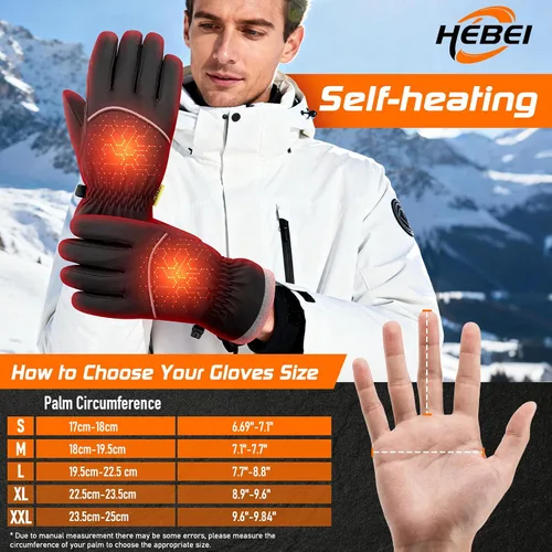 Vista 2 de Guantes de invierno impermeables, pantalla táctil térmica, clima frío, esquí, nieve, guantes cálidos a prueba de viento para ciclismo, correr