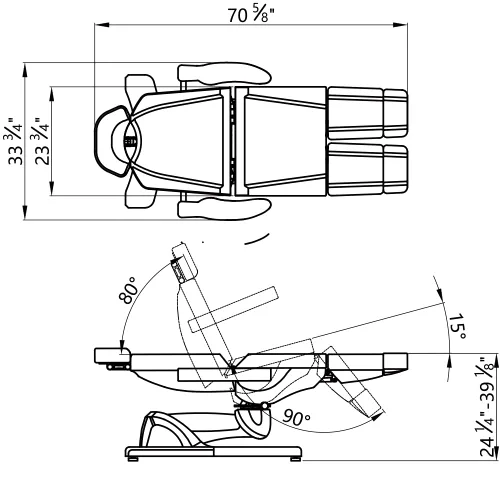 Vista 9 de Dir Silla de oficina de examen médico de 5 motores eléctricos completos, práctica de podología y spa de belleza, silla estética Libra