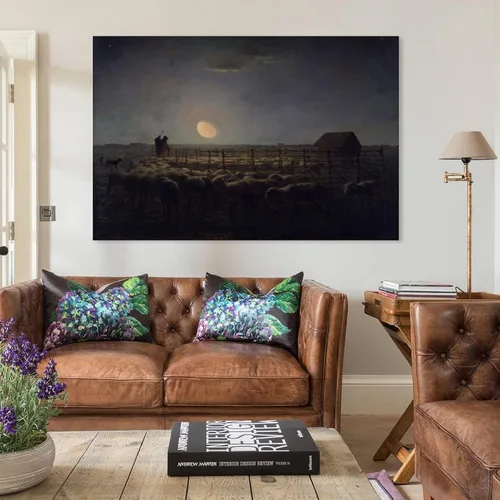 Vista 3 de Jean-Francois Millet, 11 famosas pinturas de Jean-Francois Millet – Póster artístico en lienzo de luz de la luna y arte de pared, póster moderno