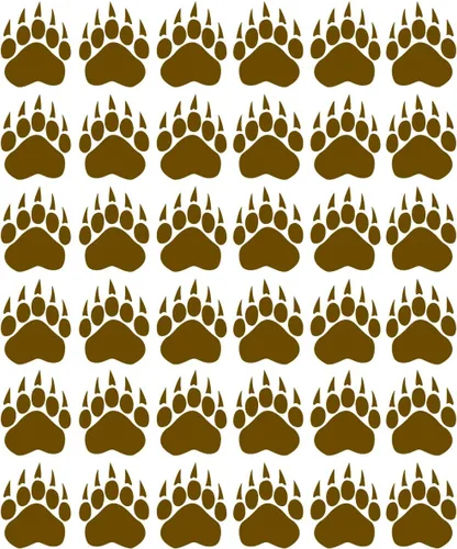 Vista 11 de VWAQ Calcomanías de suelo con estampado de huellas de oso, calcomanías de pared para despegar y pegar, 36 unidades (negro)