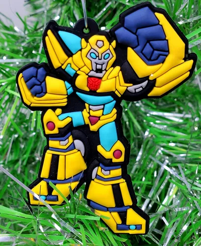 Vista 3 de Juego de adornos con Optimus, abejorro y amigos (diseño único inastillable)