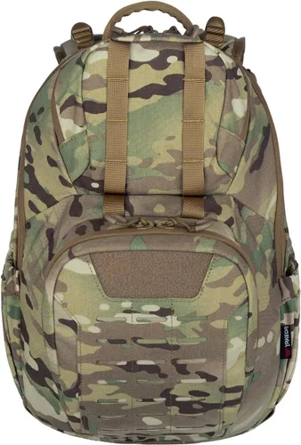 Vista 9 de vAv YAKEDA Mochila militar táctica de nailon 500D para hombres, compatible con portátiles de 12.6 a 15.6 pulgadas, bolsa diaria para senderismo